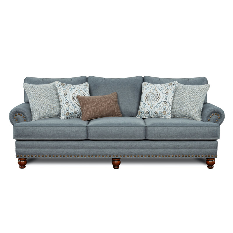 Fusion Furniture Bates Charcoal Sofa, Gray