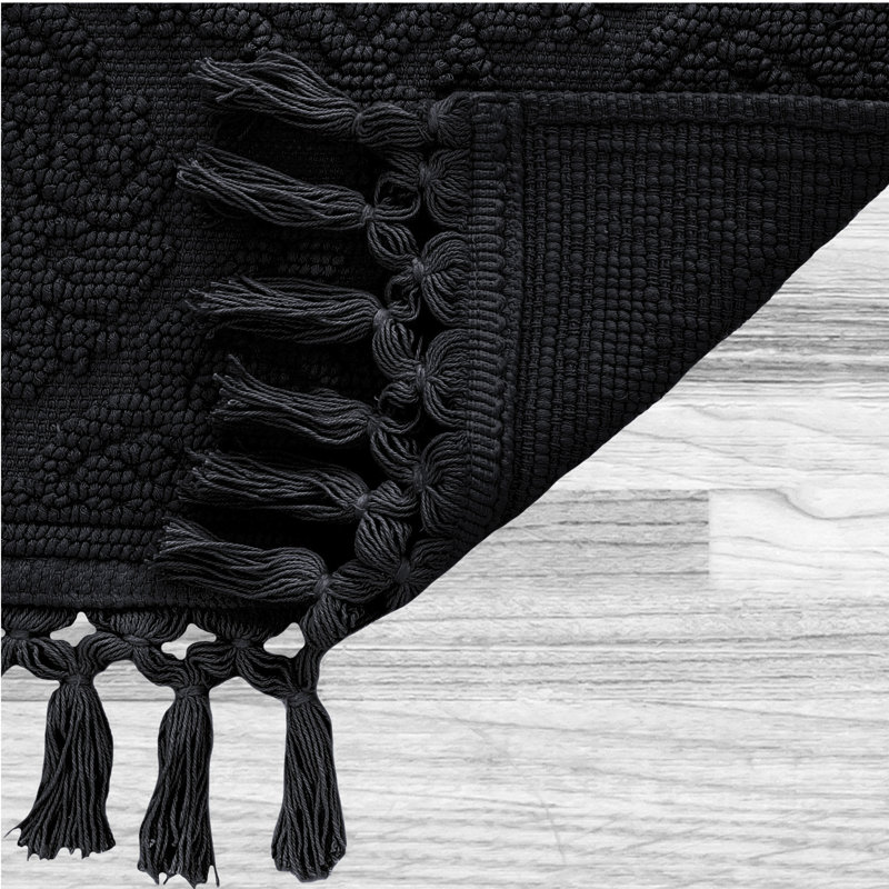 Ricardo 2 Piece Bath Rug Set, Black