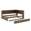 Lit de jour avec tablettes de rangement, USB, DEL et lit gigogne-1313345410