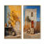 Minimalisme, bâtiment de la simplicité - ensemble de 2 reproductions d'art sur toile-1152788905-1152788908