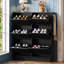 Rangement à chaussures réglable de style crème, 6 tiroirs rabattables, construction étroite, 3 crochets, noir pour un rangement peu encombrant dans l'entrée, moderne et élégant-192556106
