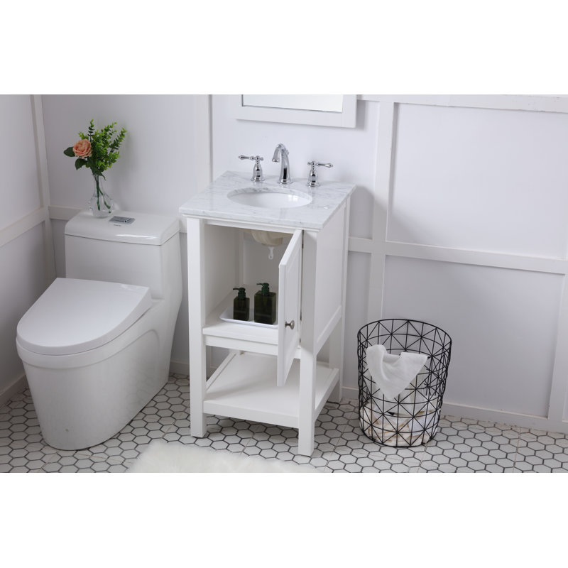Ensemble de meuble-lavabo simple 19 po Narron, blanc