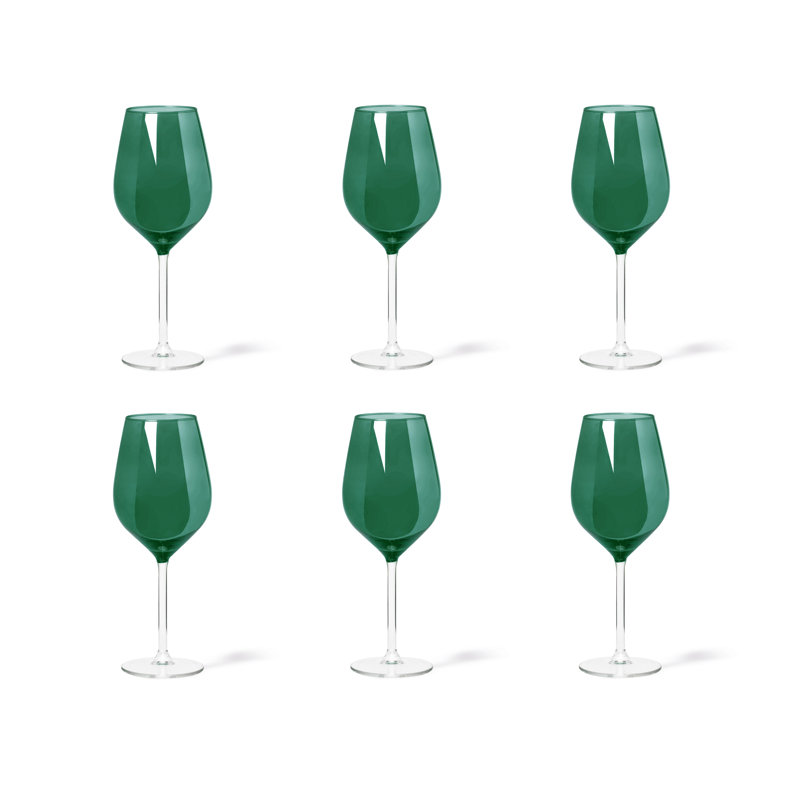 500ml Wine Glass Set, Green