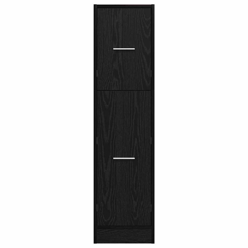 Apothecary Cabinet Storage Cabinet Apothecary Cupboard Engineered Wood, 118cm H x 30cm W x 41cm D, Black Oak