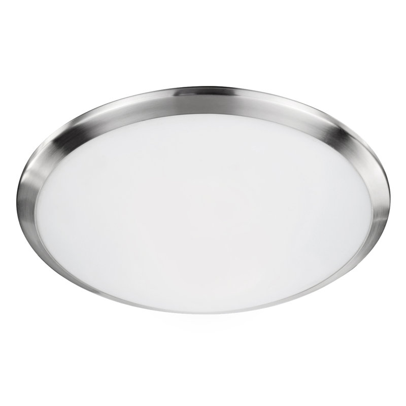 15" Brushed Nickel LED Flush Mount Ceiling Light