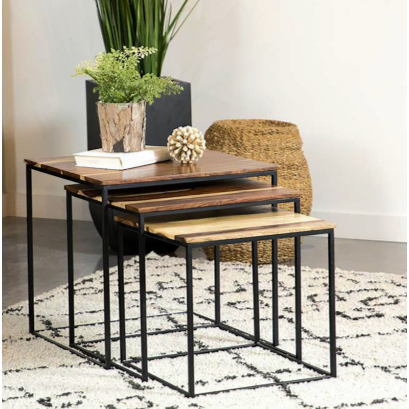 Ensemble de 3 tables gigognes