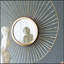 Ensemble de 3 miroirs muraux abstraits avec cadre doré pour la maison et le bureau, haut du buffet L: 26 x 5 x 25,5 po