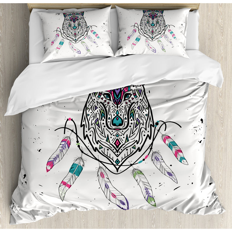 Tribal Eclectic Polyester Duvet Cover, King