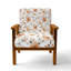 Chaise d'appoint florale - Fauteuil rustique orange Rust Cottage-1316262216
