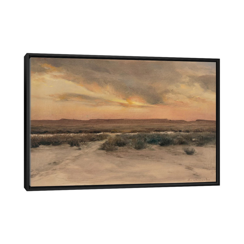 « new mexico mesa » par ernest chiriacka, impression sur toile tendue, H 18 po x l 26 po x P 1,5 po, Toile avec cadre noir