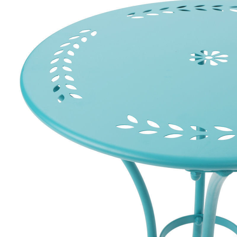 Lourdes 3 Pc Kd Metal Set, Teal
