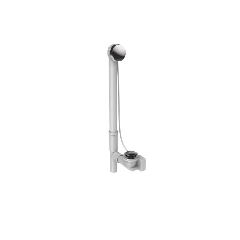 Universal 1.5" Rotary Leg Tub Drain with Overflow, Brushed Nickel