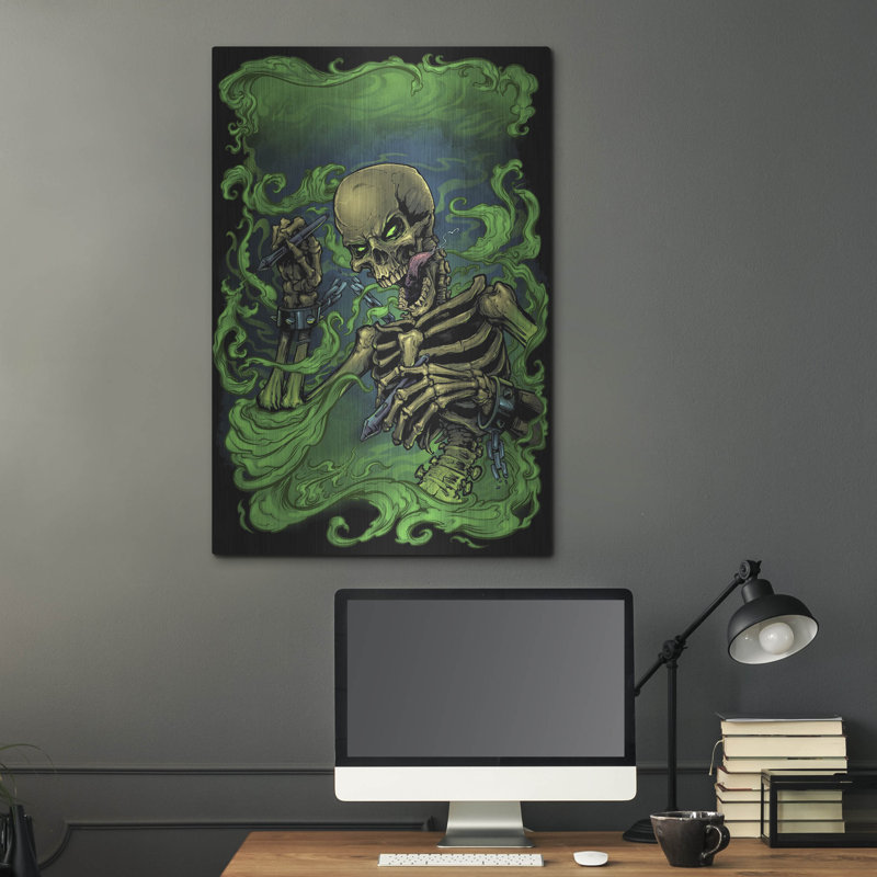 «Airbrush Skeleton» par Flyland Designs, H 16 po x l 12 po