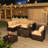 8 Pieces Patio Furniture Set With 44" Propane Gas Fire Pit Table, Conversation Set For Garden, Patio, Backyard-765962831