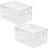 Sorbus Storage Bins Clear Plastic Organizer Container