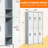 35.5 Inch Wide Metal Large Employee Locker with 6 Compartments-89222688