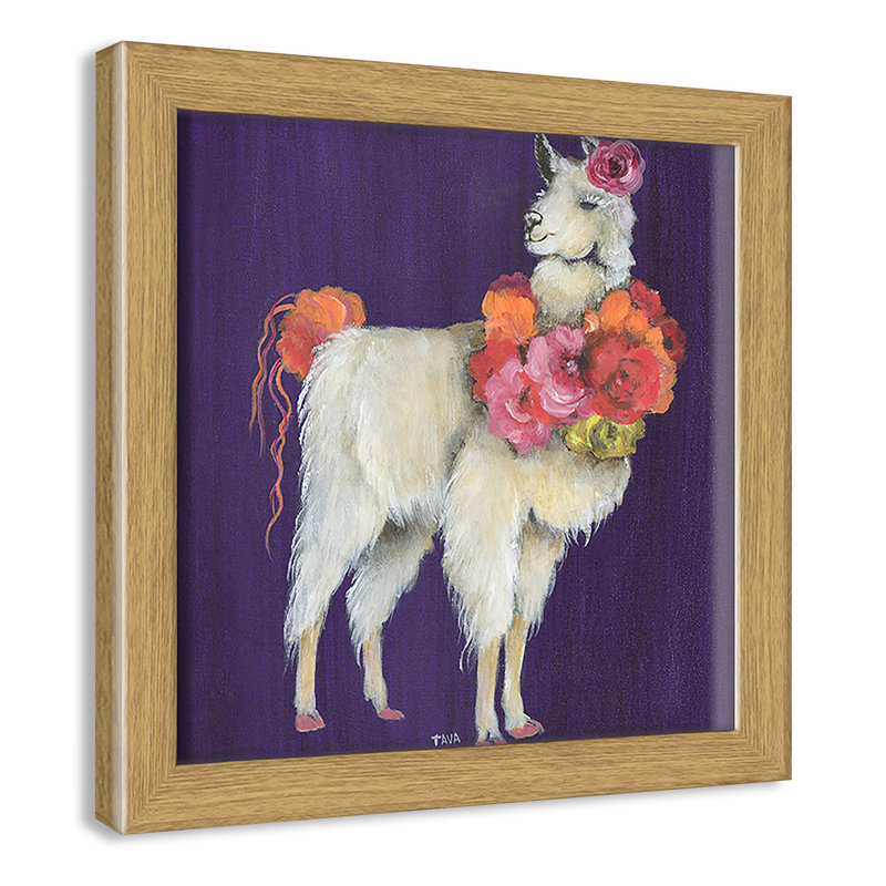 Art sur toile little, H 23,5 po x l 23,5 po x P 1,18 po, Cadre en chêne