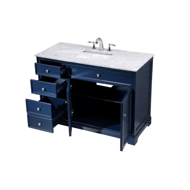 Ensemble de meuble-lavabo simple 48 po Closter, Bleu