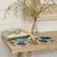 Assiette décorative côtière en acier inoxydable turquoise / aigue-marine / blanc perle 3 pièces Shuttleworth-375712625