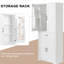 Armoire de rangement pour salle de bain avec portes et tiroir-1380252511