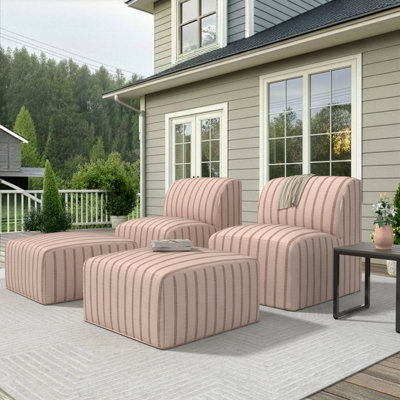 Ensemble de chaises longues d'extérieur avec repose-pieds Praia Sunbrella®