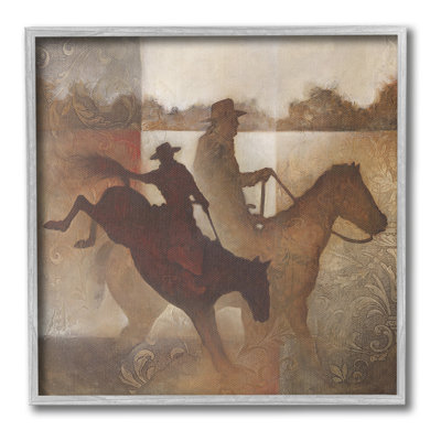 Rusti cCowboy Silhouettes Giclee Artby White Ladder