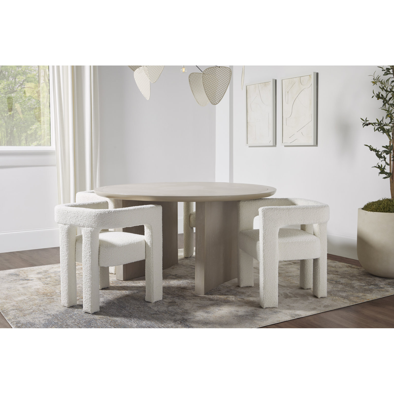 Aruna 5 - Piece Extendable Dining Set, Ivory