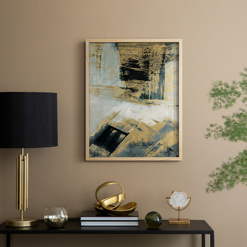 Southern Flow Framed Print - Solid Wood, Natural, 15" H x 12" W