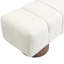 Banc en chenille beige avec capacité de poids de 300 lb, sans assemblage, convient pour la salle à manger, le salon et le lit, hauteur 17 po-401160702