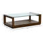Table basse rectangulaire à roulettes