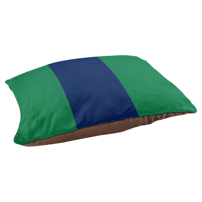Coussin rectangulaire designer Minnesota, Moyen (L 30 po x l 40 po), Vert / bleu