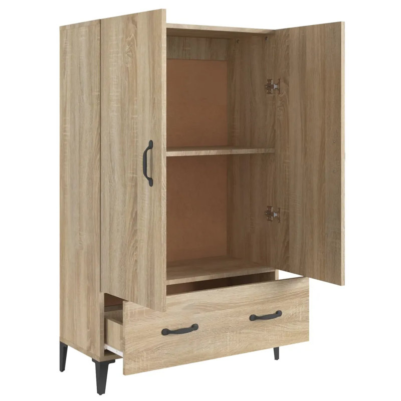 Jeromie Highboard 70x31x115 cm Engineered Wood, Sonoma Oak