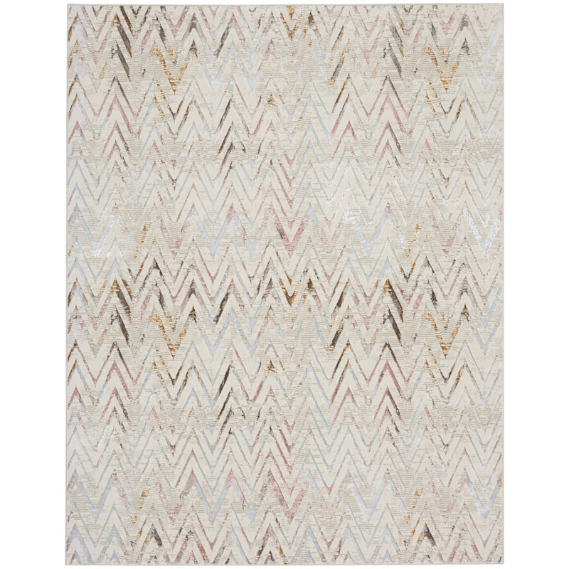 Lajessica Chevron Indoor Rug, Rectangle 7'10'' x 9'10''