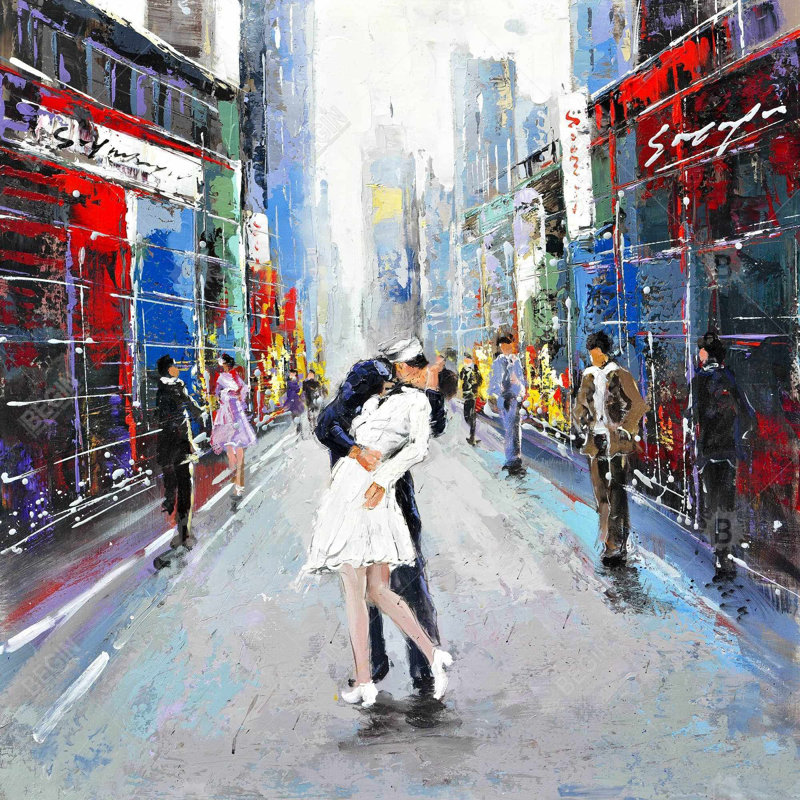 Kiss of Times Square Red Tablecloth - Indoor Outdoor Decor