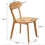 Ensemble de 2 chaises de salle à manger 100% bois massif de style Mid-Century avec dossier incurvé, chaise de cuisine avec patins réglables pour la salle à manger, la cuisine, le salon, le bureau, la couleur du bois naturel-1949400505