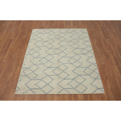 Modern Trellis Gabbeh Style Living Room Rug 4x5