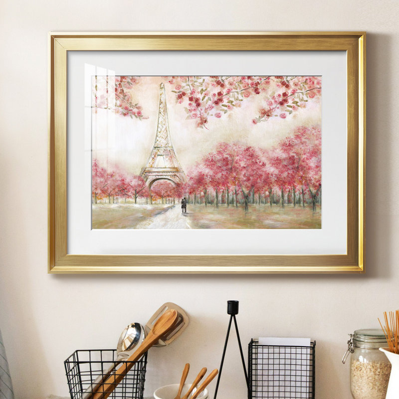 Printemps à Paris - cadre photo, Gold Framed Paper, H 30,5 po x l 42,5 po x P 1,5 po