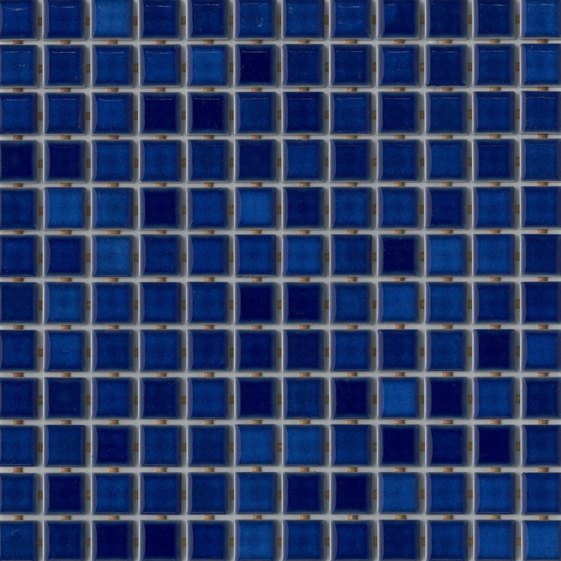 Afloat™ 13" x 13" Porcelain Mosaic Sheet, Indigo