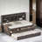 Wooden Daybed With Built-in Bookshelves, Three Storage Drawers And Trundle-1496711617