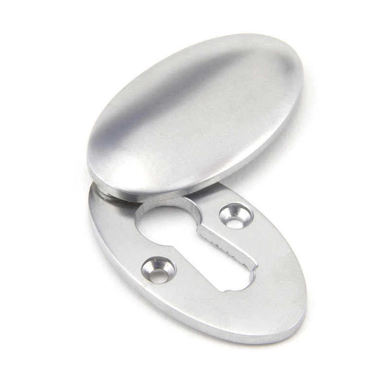 Escutcheon & Cover Door Accessory, Satin Chrome