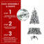 Arbre de Noël enneigé 5 pi - Arbre de Noël artificiel enneigé avec 407 pointes-2102570042