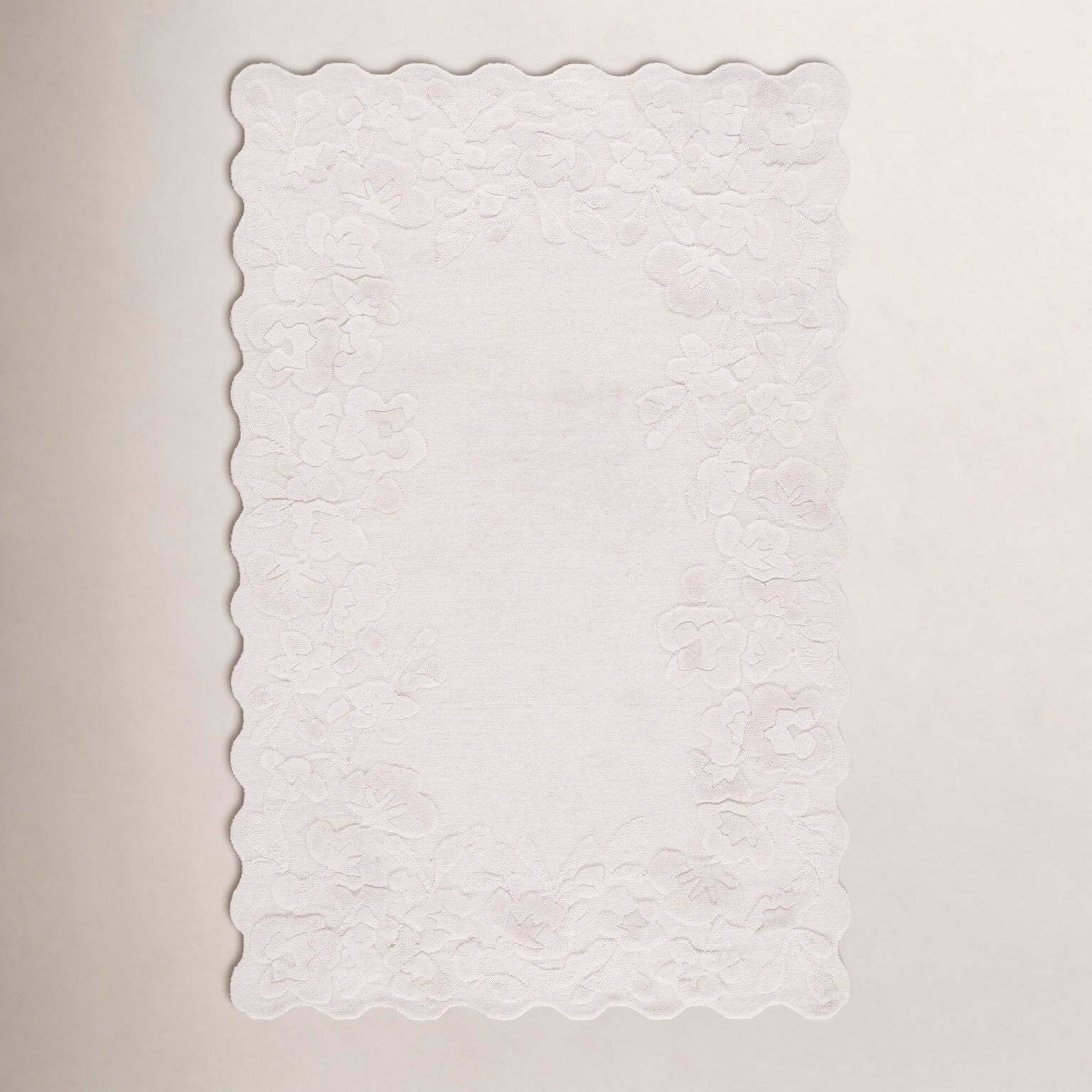 Hand-Tufted Wool Floral Rug, Rectangle 9' x 12'