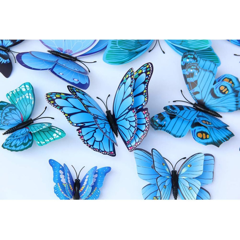 Adhésif décoratif 24 pièces 3D Butterfly