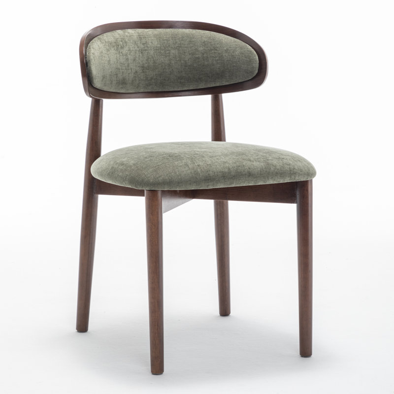 Chaise d'appoint rembourrée en bois massif, Green
