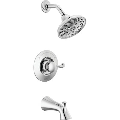 Esato Tub and Shower Faucet with Rough-in Valve and H2Okinetic Technology