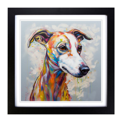Whippet Conceptual Art - Framed Print