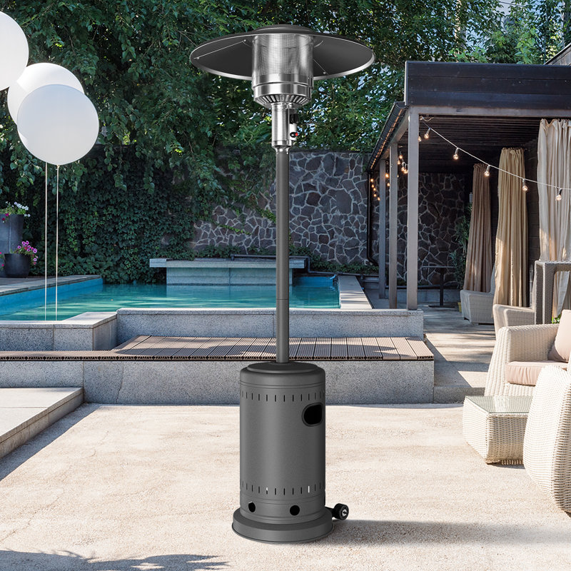 Chauffe-terrasse au propane 48 000 BTU, Gris foncé
