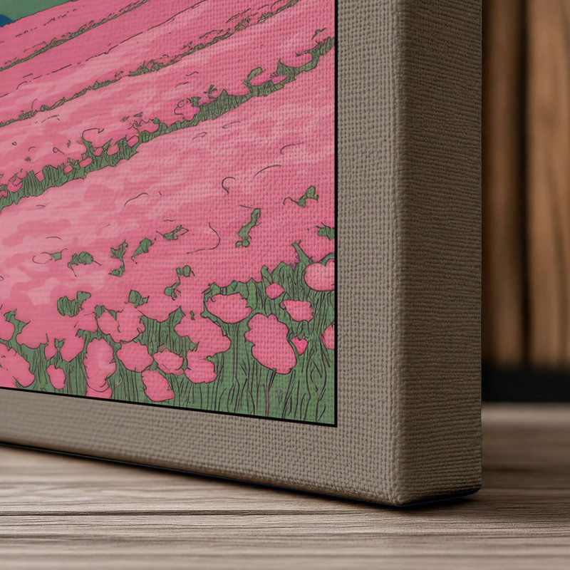 Earth in Dreamscape Surrealism - Wrapped Canvas, 24x16 - 61.0 x 40.6 cm, Taupe Border