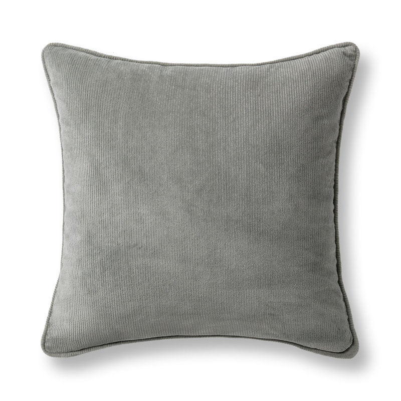 Memoir Corduroy Fabric Throw Pillow, Dry Sage