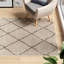 Tapis crème à motif géométrique Secia-980406009